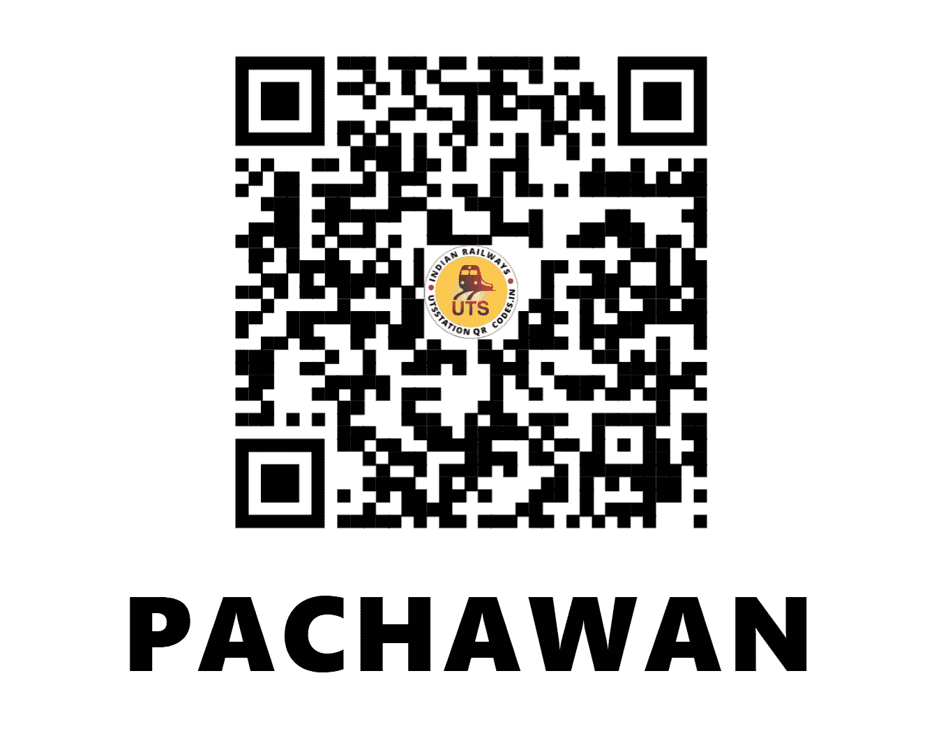 UTS QR Code for PACHAWAN - PNWN (WR - MADHYA PRADESH)